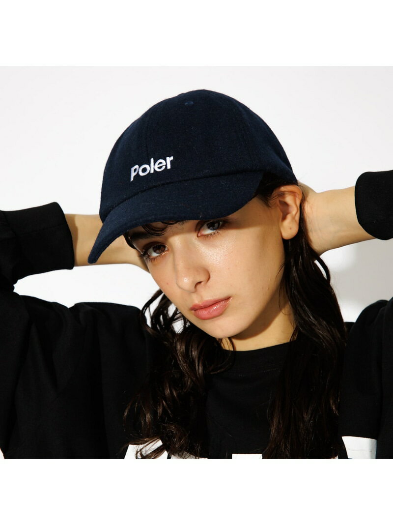 【POLeR/ポーラー】WOOL EMB BASEBALL CAP/ウールシンプ ABAHOUSE LASTWORD アバハウス 帽子 ハット ブラック ネイビー グリーン【送料無料】[Rakuten Fashion]