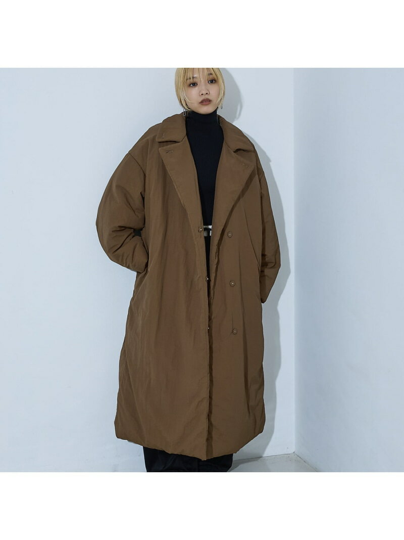 【人気完売につき追加予約中】スタンドカラー中綿ロングコート NOMINE ノミネ ジャケット・アウター ステンカラーコート ブラウン ホワイト ブラック グリーン【送料無料】[Rakuten Fashion]のサムネイル