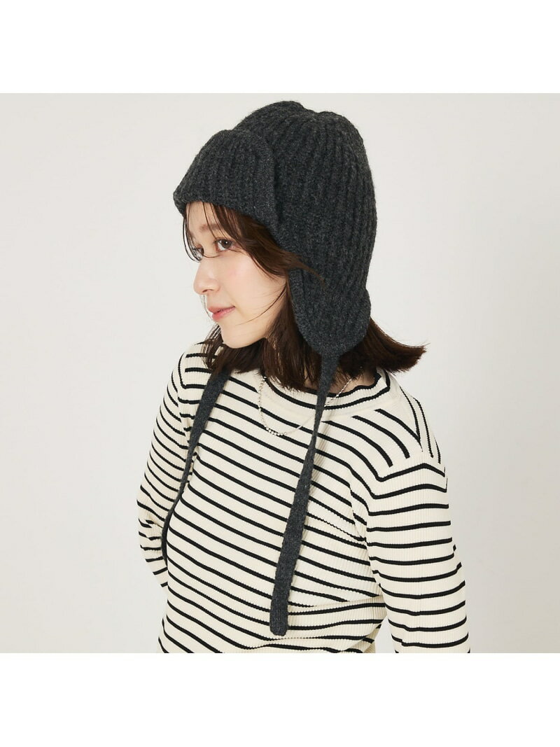 ヘザーニットフライトワッチキャップ abahouse mavie アバハウス マヴィ 帽子 ハット グレー[Rakuten Fashion]