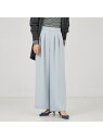 【SALE/50%OFF】ストレッチサテンワイドパンツ qualite カリテ パンツ その他のパンツ グレー ブルー ホワイト【RBA_E】【送料無料】[Ra...