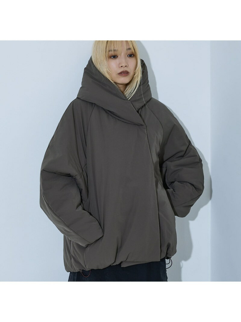 中綿 ボリューム フード ブルゾン NOMINE ノミネ ジャケット・アウター ダウンジャケット・ダウンベスト グレー ホワイト ブラック グリーン【送料無料】[Rakuten Fashion]のサムネイル