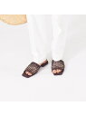 【SALE/60%OFF】エコレザーメッシュフラットサンダル Au BANNISTER オゥ・バニスター シューズ・靴 サンダル ブラウン パープル ホワイト【...