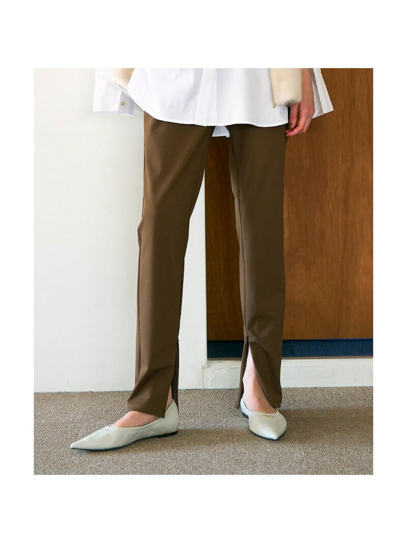 【細見えパンツ】トリコットスリムパンツ qualite カリテ パンツ その他のパンツ ブラック ブラウン【送料無料】[Rakuten Fashion]のサムネイル