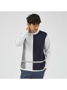 【SALE/20%OFF】【パネル切替】カシミヤタッチ ジャガード ニット ABAHOUSE LASTWORD アバハウス トップス ニット ブラック ホワイト...
