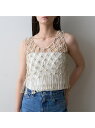 【SALE/40%OFF】【一部店舗限定】マクラメニットベスト Rouge vif la cle ルージュ・ヴィフ ラクレ トップス その他のトップス ホワイト...
