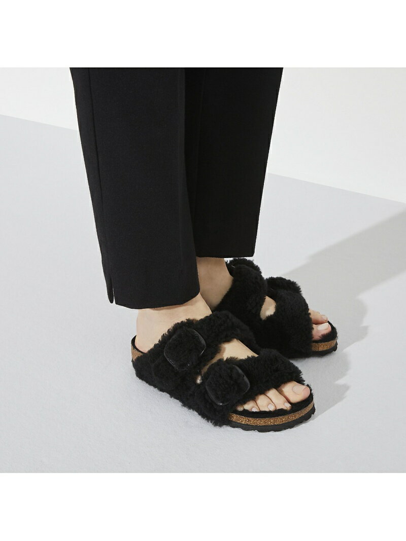 ●BIRKENSTOCK ARIZONA TEDDY Wベルトファーサンダル Au BANNISTER オゥ・バニスター シューズ・靴 サンダル ブラック ホワイト【送料無料】[Rakuten Fashion]