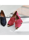 【SALE/50%OFF】デザインメッシュパンプス Au BANNISTER オゥ・バニスター シューズ・靴 サンダル ピンク ブラック グレー【RBA_E】【...