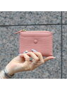 【mieux un】クロコ風型押しミニウォレット Rouge vif la cle ルージュ・ヴィフ ラクレ ファッション雑貨 その他のファッション雑貨 ピンク...