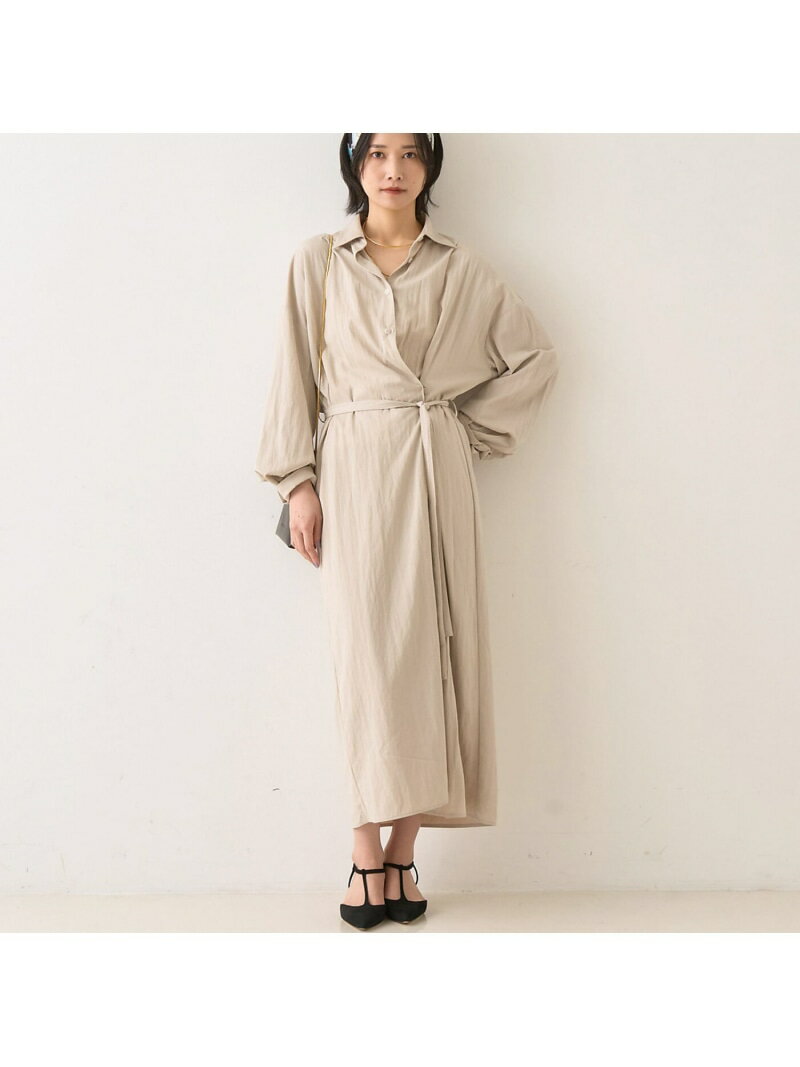 カシュクール2WAYワンピース Rouge vif la cle ルージュ・ヴィフ ラクレ ワンピース・ドレス シャツワンピース グレー ベージュ【送料無料】[Rakuten Fashion]