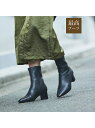 【SALE/37%OFF】【最高ブーツ/ 5cmヒール】ストレッチショートブーツ Au BANNISTER オゥ・バニスター シューズ・靴 ブーツ グレー ブラ...