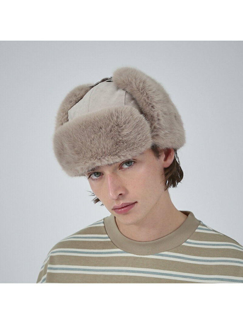 【RUBEN/ルーベン】RUS-6370FAKESUEDEFLIGHTCAP/フライトキャップパイロットキャップボア耳付帽子