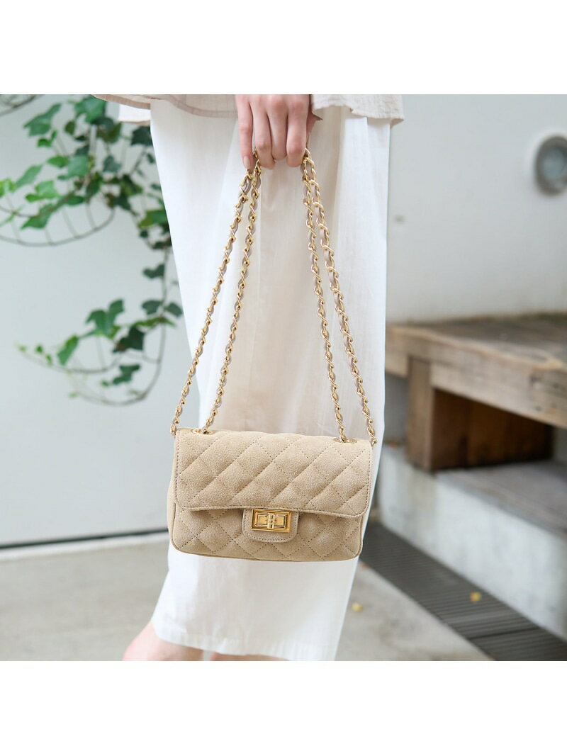 【新色登場】【AULENTTI/オウレンティ】チェーンスエードミニショルダー Rouge vif la cle ルージュ・ヴィフ ラクレ バッグ ショルダーバッグ ベージュ【送料無料】[Rakuten Fashion]のサムネイル