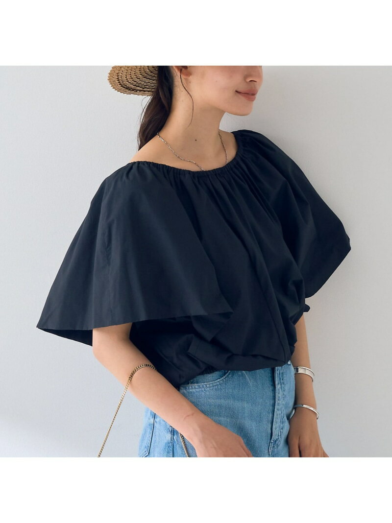 【SALE／20%OFF】シルク混コットンフォルムブラウス Rouge vif la cle ルージュ・ヴィフ ラクレ トップス シャツ・ブラウス ブラック ホワイト【RBA_E】【送料無料】[Rakuten Fashion]