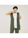 【SALE/50%OFF】《セットアップ対応》レーヨンストレッチ2WAYニットジレ qualite カリテ トップス その他のトップス ブルー カーキグリーン【...