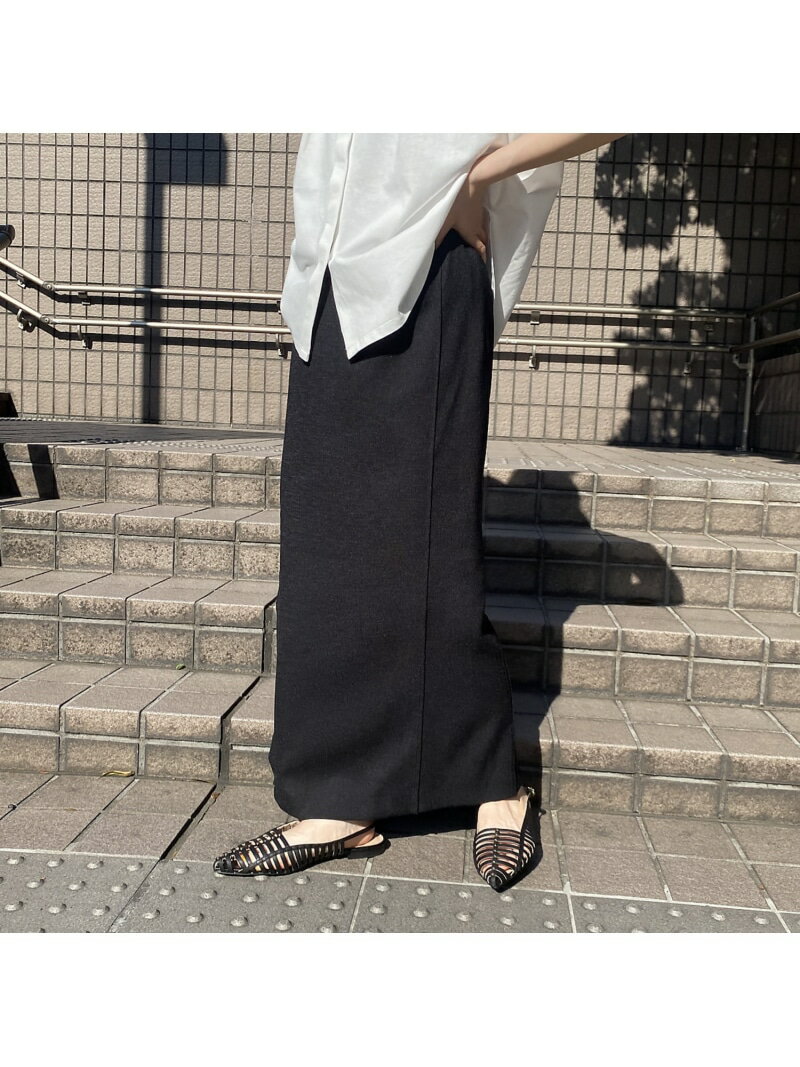 【接触冷感/UVカット/防しわ】リネンライクストレッチピンタックタイトスカート Rouge vif la cle ルージュ・ヴィフ ラクレ スカート ロング・マキシスカート ベージュ ブラック ホワイト【送料無料】[Rakuten Fashion]