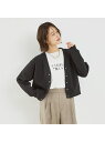 【セットアップ対応】シルキーダンボールカーディガン abahouse mavie アバハウス マヴィ トップス カーディガン イエロー ブラック ホワイト グレ...