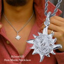 商品詳細商品説明 &#12316;Silver925 Sun Maile Necklace&#12316;★元気や強さを与えてくれる 太陽をモチーフとしたネックレス★金属アレルギー反応を起こしにくいステンレス製チェーン ロープチェーン2mm45cm付き SIZEトップ大きさ バチカン含む縦 約3.5cm 横 約3cmトップ厚み　約1mm素材 トップ　シルバー925チェーン　ステンレス