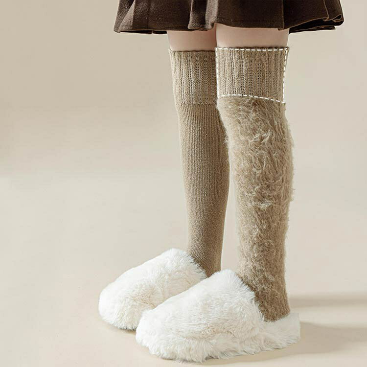 ニーハイソックス キッズ 女の子 黒 ブラック 2足入/2-10歳向け/足丈12-21cm 制服 学生 子供 無地 靴下 小学生 キッズ 入学式 卒業式 通学 発表会 幼稚園 冬 暖かい 保温 ソックス 長靴下 保育園 膝上靴下 かわいい 長持ち シンプル 送料無料 3