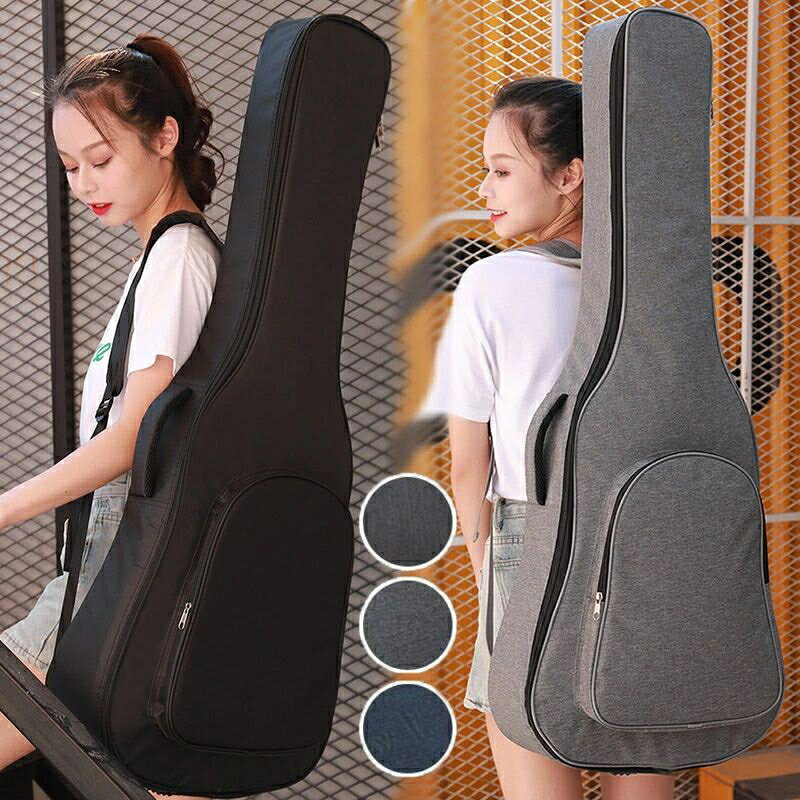 ギフト ギターバッグ クラシック ギターケース アコギ エレキ リュック型 手提げ 楽器 アクセサリー セミハードケース ケース オックスフォード 無地 ギグバ...