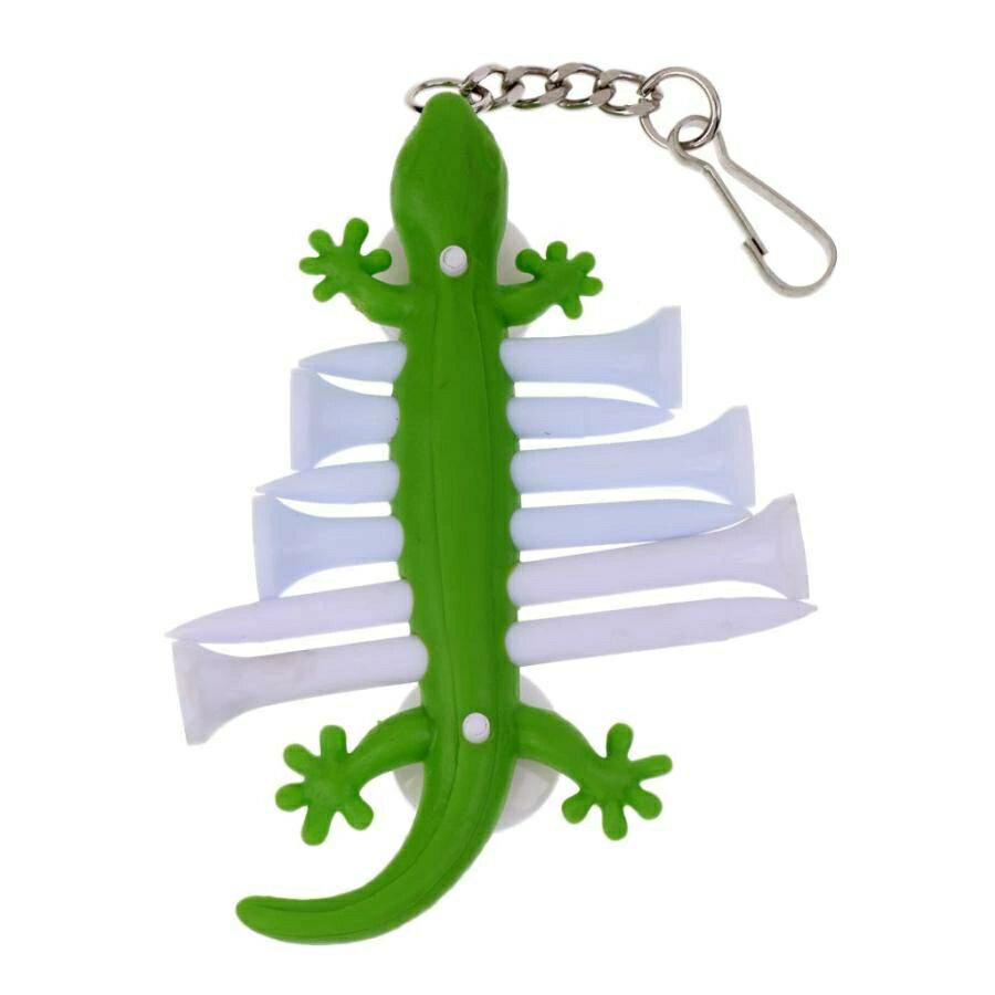 高品質プラスチック ゴルフ ティー ティーホルダー ボールマーカー付 面白い 贈り物 耐久性 軽量 4種類選べる - ゲッコーの形