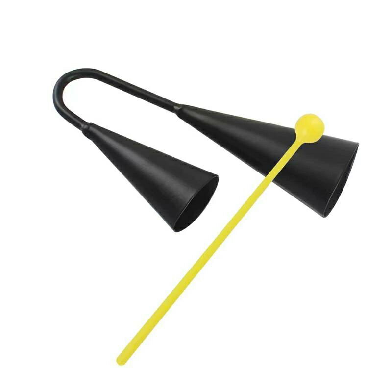 アゴゴ アゴゴベル 楽器 パーカッション 子供用 メタル カウベル スティック付き ベストギフト 知育玩具 遊び