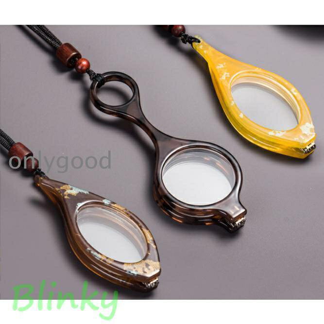 ルーペ ペンダントグラス おしゃれ 折りたたみ おしゃれなルーペ コンパクト ネックレス 収納ポーチ付 ..