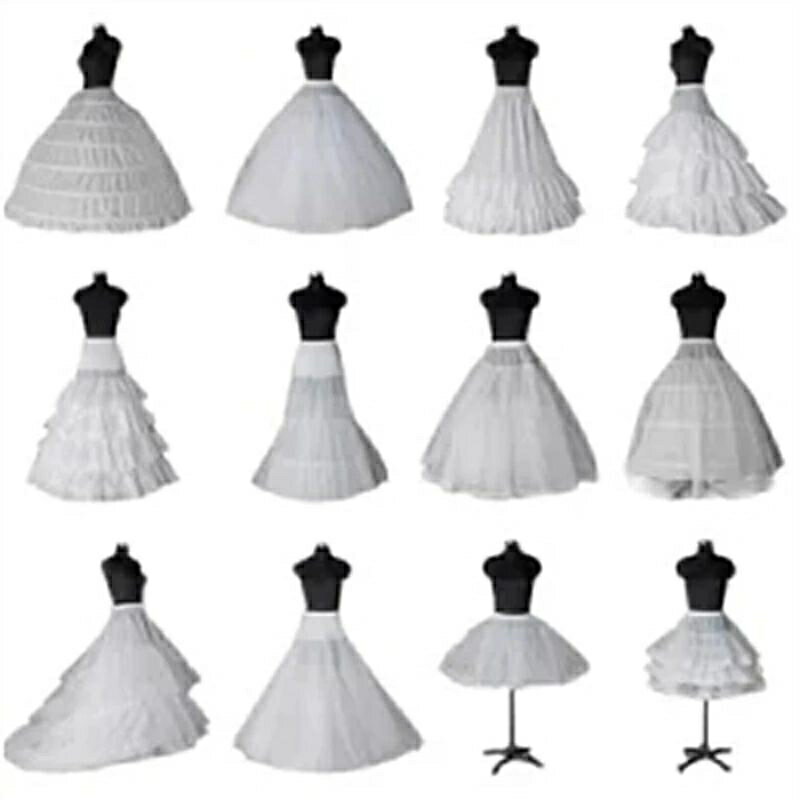 大人用ウエディングドレス用　ホワイトパニエ/ブラック/プリンセスライン/12タイプ選択可/Aライン/ハー..
