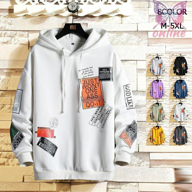 パーカー メンズ 大きいサイズ 長袖 プルオーバーパーカー レディース オシャレ 秋服 パーカ プリント スウェット