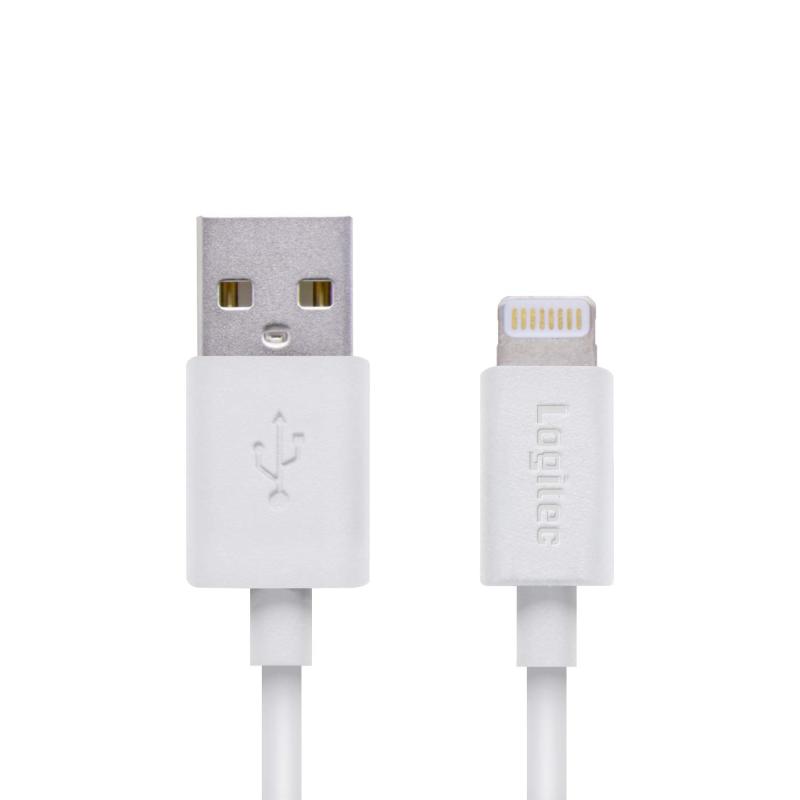 ロジテック ライトニングケーブル iphone 充電ケーブル apple認証 スリムコネクター採用し ケースを選ばない iPhone iPad iPod 対応 1.5m ホワイト LHC-FUAL15WH