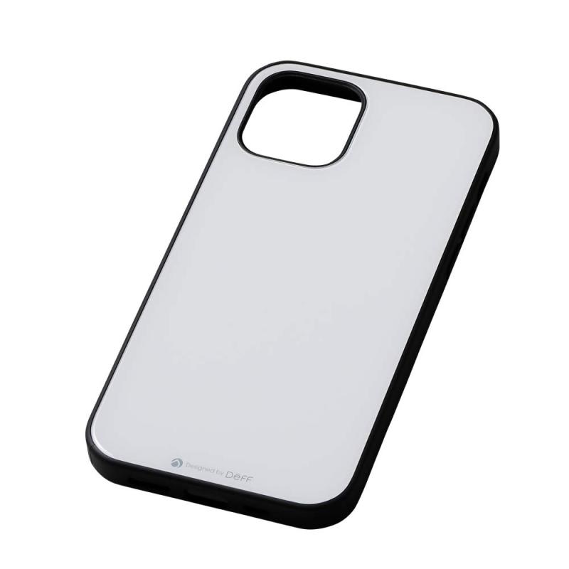 Deff（ディーフ） Hybrid Case Etanze（エタンゼ） for iPhone 12 / iPhone 12 Pro （6.1インチ） ガラス＆TPU ハイブリッドケース (ホワイト)