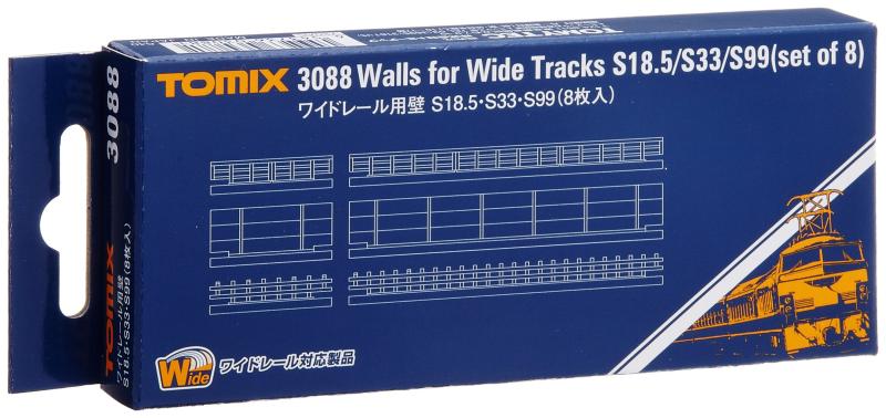 TOMIX Nゲージ ワイドレール用 壁S18.5 S33 S99 3種×8枚入 3088 鉄道模型用品