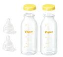 ピジョン 母乳実感 直付け 哺乳瓶200mlセット 透明（低負担・流量大）2セット
