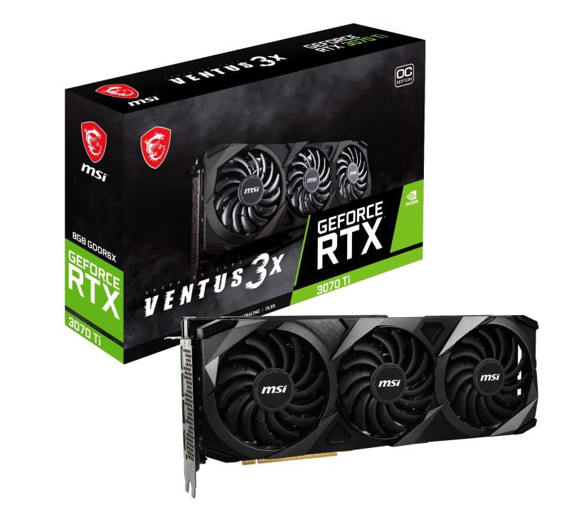 MSI GeForce RTX 3070 Ti VENTUS 3X 8G OC ゲーミング グラフィックスカード - 8GB GDDR6X 1800 MHz PCI Express Gen 4 256ビット 3x DP v 1.4a HDMI 2.1 (4K対応)