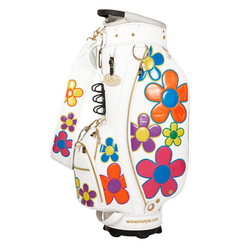 楽天アバーターWINWIN STYLE ウィンウィンスタイル COLORFUL DAISY CART BAG カラフルデイジー カートバッグ GOLD Version キャディバッグ CB-801 WH