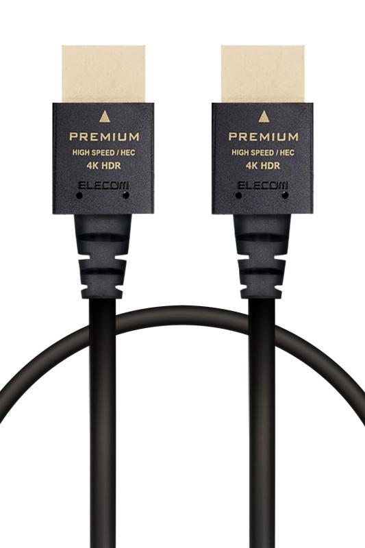 GR HDMI P[u 1m ׂ v~A &lt;Ver2.0&gt; 4K2K(60Hz) yPremium HDMI(R) CableKiF؍ς݁z 18Gbps erEp\REQ[@Ȃǂ eARC  ECDH-HDPES10BK