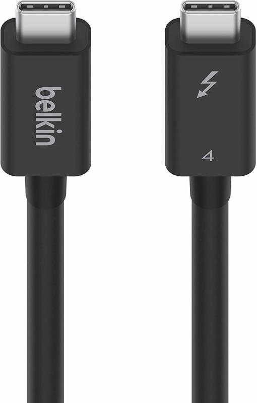 Belkin USB-C֥ Thunderbolt 4/USB4 100W 40Gbps®ǡž 8Kб iPhone 15/MacBook/iPad Pro/iMac/Windowsб ƥǧ USB-IFǧ 2m ֥å INZ002bt2MBK