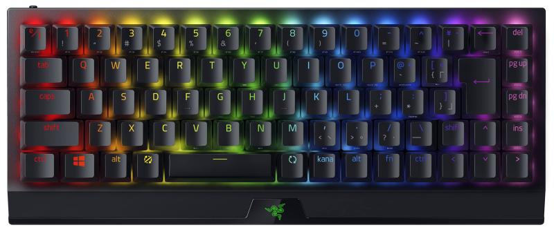 Razer ゲーミングキーボード ワイヤレス 無線 メカニカルキーボード BlackWidow V3 Mini HyperSpeed JP Yellow Switch 2.4GHz Bluetooth 最大200時間バッテリー持続 メカニカル イエロー軸 65 レイアウト Chroma RGB