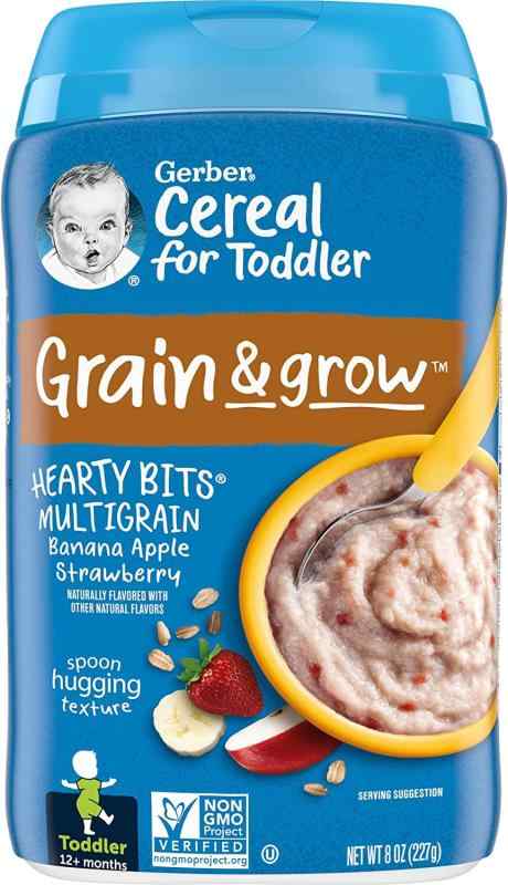 Gerber Baby Cereal Hearty Bits Multigrain Cereal Banana Apple Strawberry, 8 Ounce by Gerber Graduates