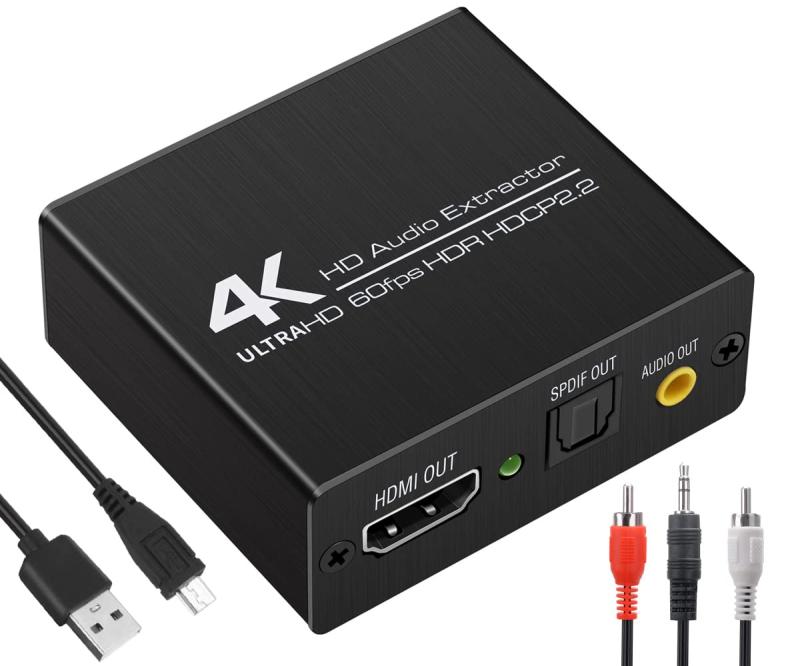 4K HDMI  HD807 fW^  AiO o PS4 Ή I[fBI f  HDMI HDMI + SPDIF + 3.5mm (L/R)XeI o TEh Ro[^[