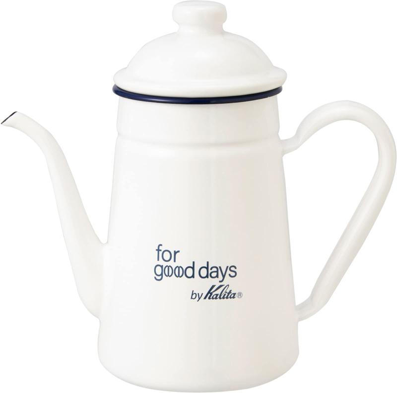 カリタ カリタ(Kalita) コーヒーポット ホーロー 琺瑯 ホワイト 1000ml 直火 日本製 ForGoodDays ドリップポット ドリップケトル コーヒー ケトル やかん 喫茶店 カフェ キャンプ アウト