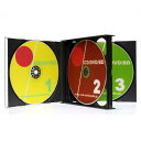 CDケース 日本製PS24mm厚3枚収納マルチケースブラック 3個セット DVD ブルーレイケースとしても使える