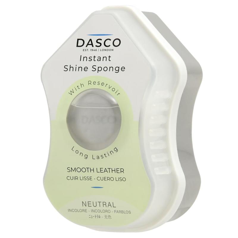 DASCO(ダスコ) サッと 拭くだけ 革靴 色 ツヤ 取り戻す リザーバー付き シャインスポンジ 靴磨き 簡単 傷 95310593 無色