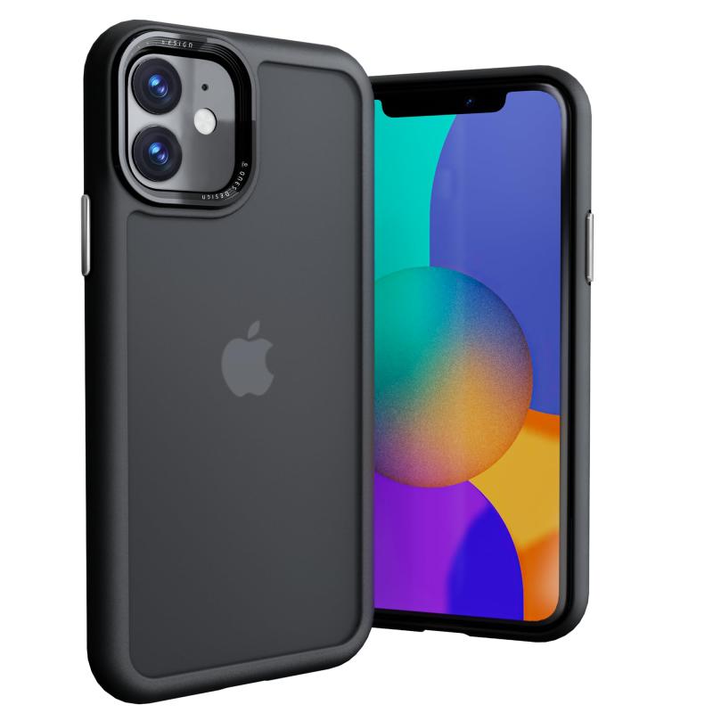 ONES 艶消し iPhone 11 ハードケース 米軍MIL規格 耐衝撃 エアバッグ 『 レコード盤の質感◉レンズ プロ..