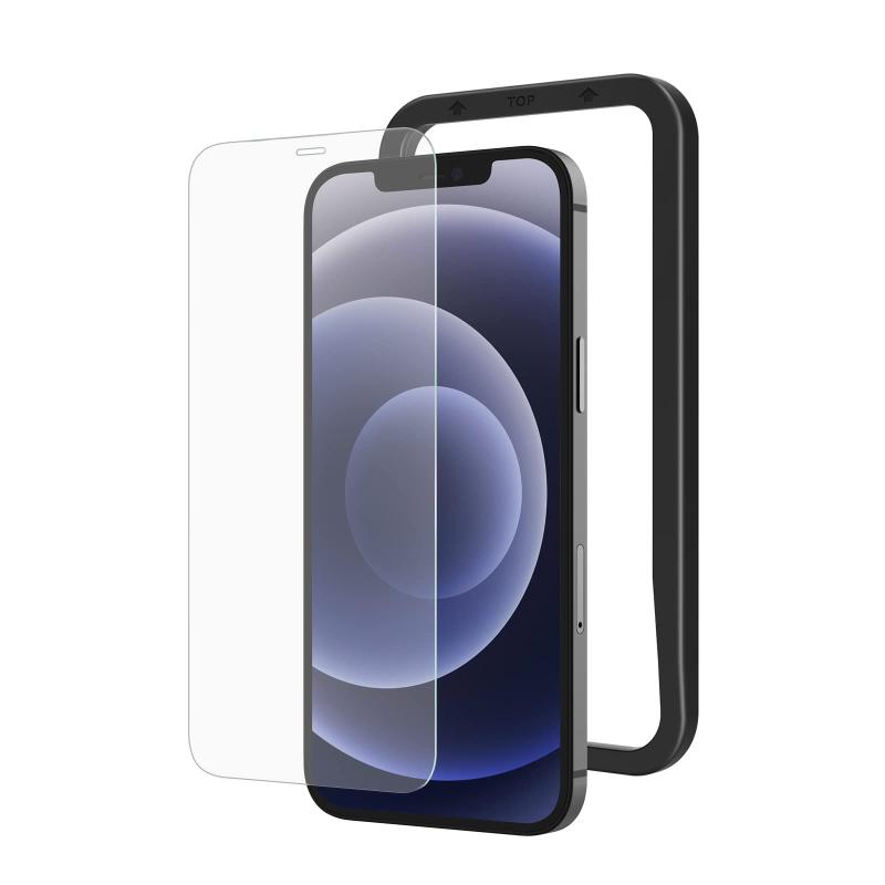 NIMASO アンチグレア ガラスフィルム iPhone 12 mini 用 強化 ガラス 保護 フィルム ガイド枠付き NSP20I105