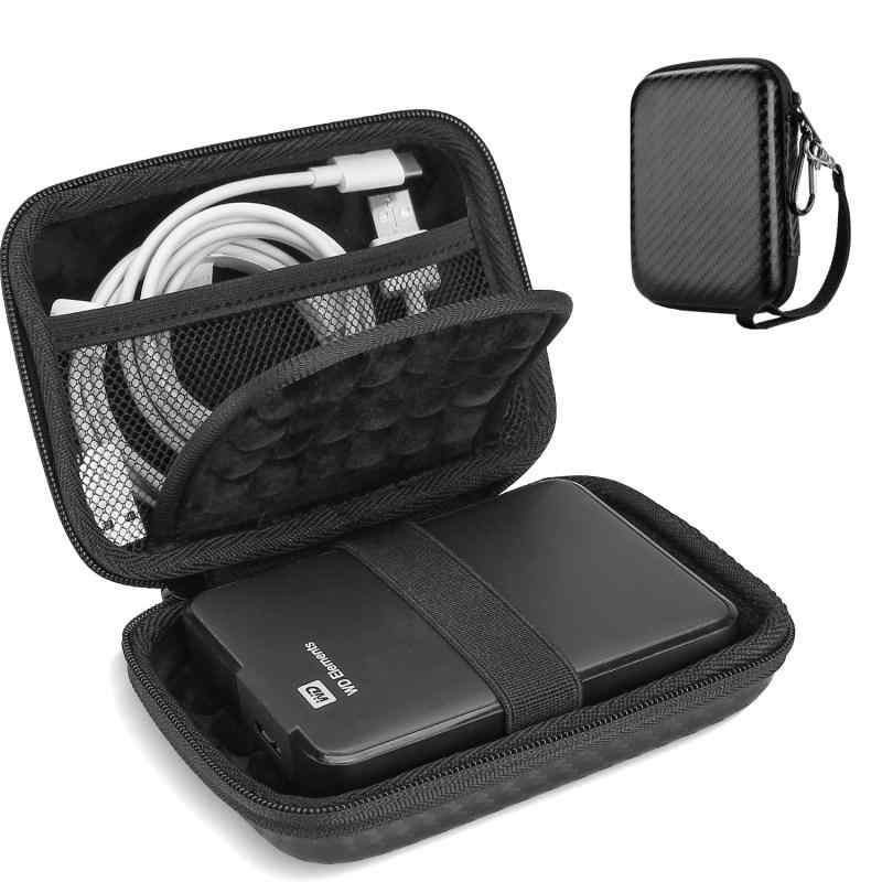 ProCase 汎用 HDD保管ケースEVA材 2.5インチハードディスク対応可能： Western Digital WD Elements Seagate Backup Plus 1TB 2TB 4TB USB 3.0耐衝撃 耐水性My Passportポータブル外付けハードドライブケース