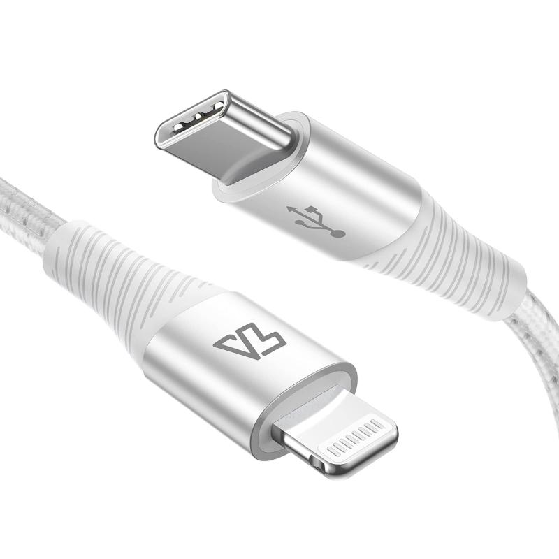 Teleadapt USB C to Lightning ケーブル 【MFi認証取得 3A急速充電 】編組ナイロン...