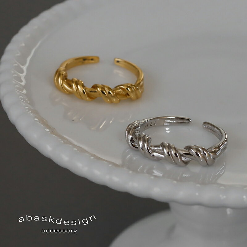 SILVER925 リング ロープデザインオープンリングロープ 結び目 ノットモチーフ シルバー925 ギフト プレゼント シンプル おしゃれ かわいい 大人 ...