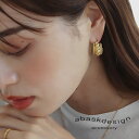 ピアス ツイストラインゴールドピアス アンティーク 金属アレルギー対応 サージカルステンレス つけっぱなし 18K アバスクデザイン ピアス 小さめ カジュアル プレゼント ギフト 半円 両耳 カワイイ