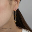ピアス ロング メタルボールピアス 揺れる サージカルステンレス 316L つけっぱなし 金アレ対応 レディース 金属アレルギー対応 おしゃれ ロング ピアス メタルボール ゆれる ピアス シンプル 大人可愛い ゴールド 高見え 上品 大人