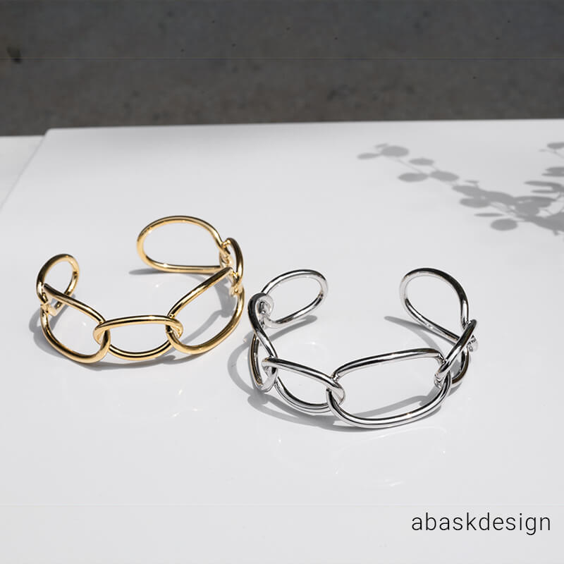 *ブレスレット バングル チェーンバングルM シンプル おしゃれ カジュアル かわいい 大きめ 女性 レディース アクセサリー ギフト プレゼント 誕プレ 合金...